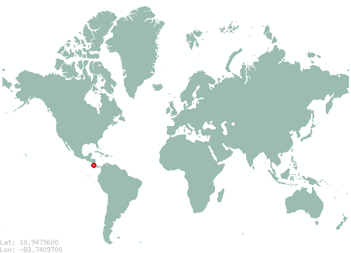 San Juan de Nicaragua in world map